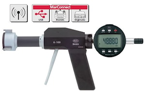 Нутромер микрометрический самоцентрирующийся Micromar 844 A пистолетного типа с цифровым отсчетным устройством (6,0 - 200 мм)  