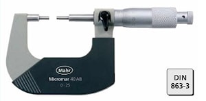 Микрометр Micromar 40 AB с уменьшенными измерительными поверхностями (0 - 100 мм)  